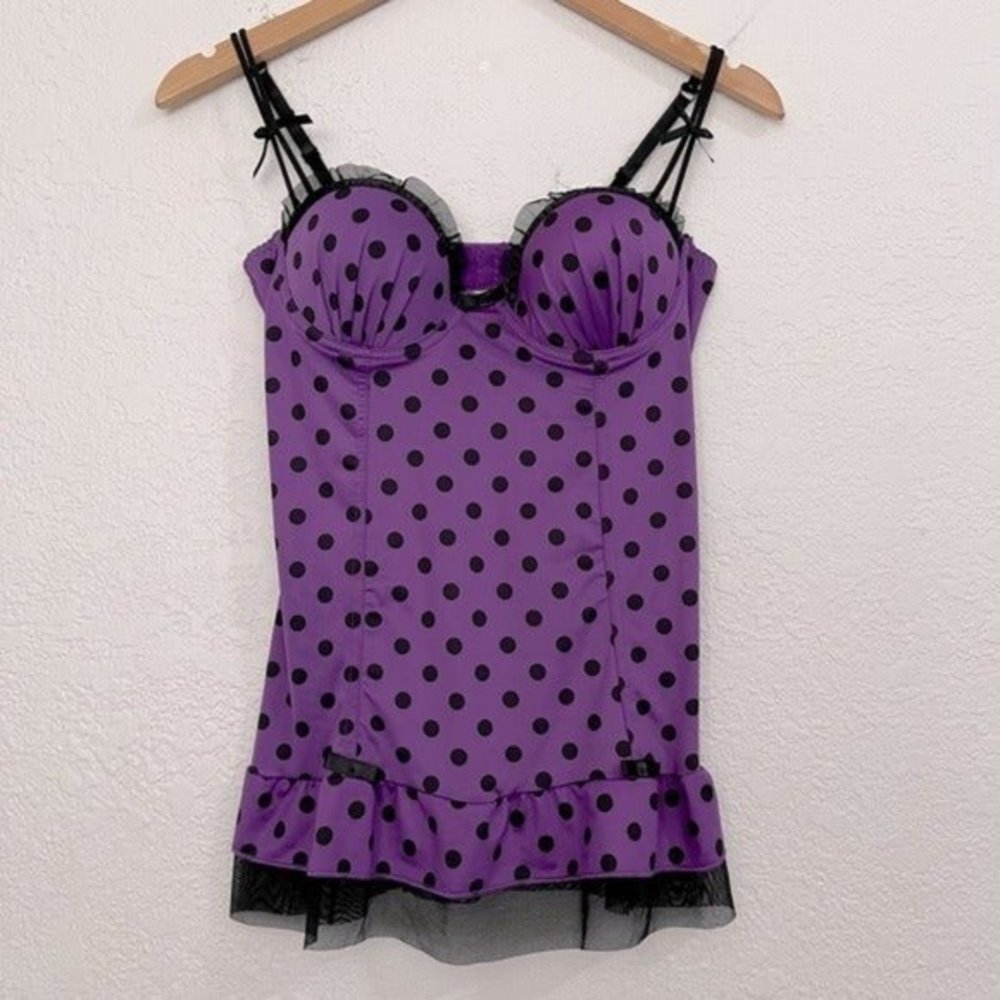 Per Lei Dots Purple Babydoll Medium